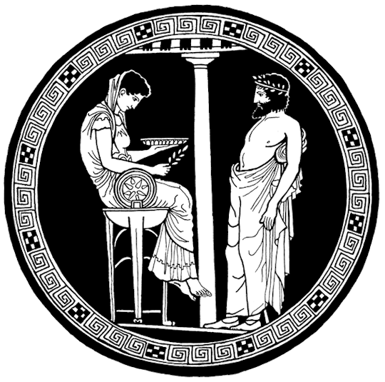 In Greek mythology, The Pythia was the name of the High Priestess of the Temple of Apollo at Delphi who also served as the oracle, commonly known as the Oracle of Delphi.
